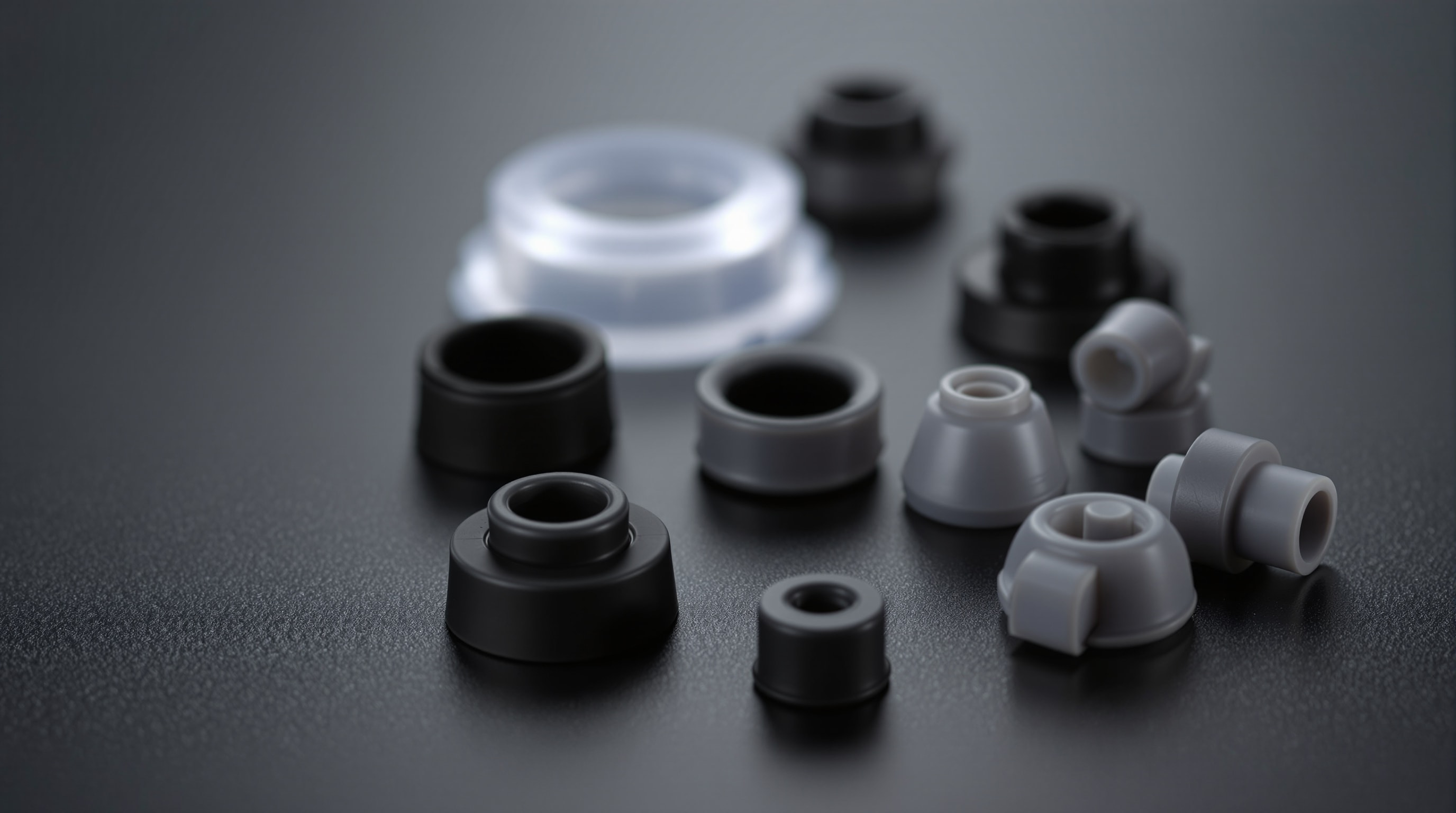Soft silicone fan mounts and rubber isolation feet for a computer